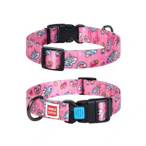 Ошейник Collar WAUDOG Nylon Единороги, 49 см*2 ,5см