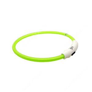 Ошейник DUVO+ нейлоновый, светящийся, 35 см, зеленый