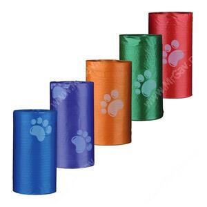 Пакеты для уборки за собаками Trixie 3 л, 4 рулона по 20 шт., цветные, для всех диспенсеров