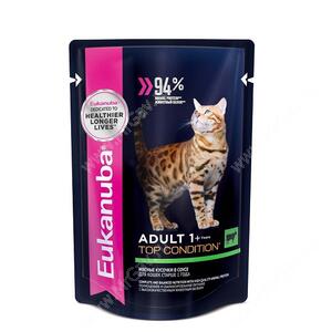 Пауч Eukanuba Adult Cat (Говядина в соусе), 85 г