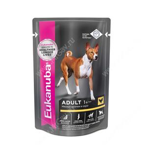 Пауч Eukanuba Adult Dog (Курица в соусе), 100 г