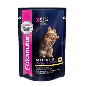 Пауч Eukanuba Kitten (Курица в соусе), 85 г