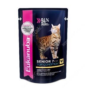 Пауч Eukanuba Senior Cat (Курица в соусе), 85 г