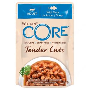 Паучи для кошек Wellness Core Tender Cuts из тунца (нарезка в соусе), 85 г