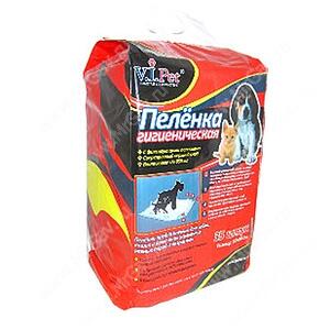 Пеленки с фиксирующимися полосками V.I.Pet, 60*60 см