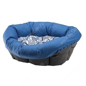 Подушка Ferplast Sofa 4, 64 см*48 см*25 см, синие снежинки