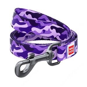 Поводок Collar WAUDOG Nylon Фиолетовый камо, 122 см*1,5 см