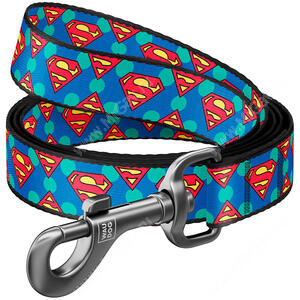 Поводок Collar WAUDOG Nylon Супермен лого, 122 см*1,5 см