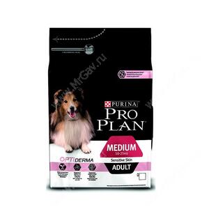 Pro Plan Medium Adult Sensitive Skin (Лосось с рисом), 7 кг