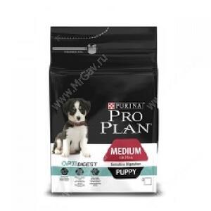Pro Plan Medium Puppy Sensitive Digestion (Ягненок с рисом), 12 кг