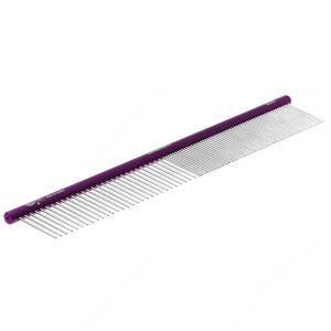 Расческа алюминиевая 30 см с круглой фиолет ручкой, зуб 3,5 см, Hello Pet 62303