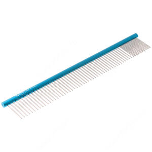 Расческа алюминиевая 30 см с круглой синей ручкой, зуб 3,6 см, Hello Pet 1851530