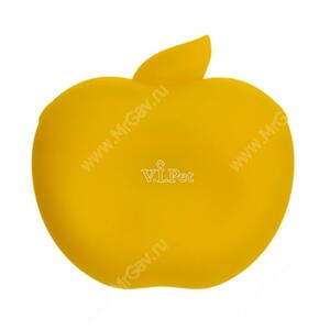Сумочка для лакомств силиконовая в форме яблока с магнитным замком V.I.Pet, желтая