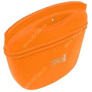 Сумочка для лакомств ZooOne силиконовая с магнитным замком, оранжевая