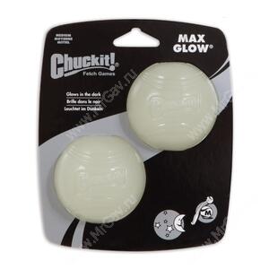 Светящийся мяч CHUCKIT! max glow, средний, 2 шт.