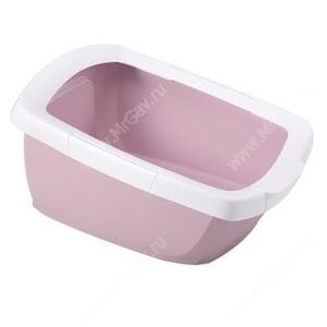 Туалет для кошек IMAC Funny с бортами, 62 см*49,5 см*33 см, розовый