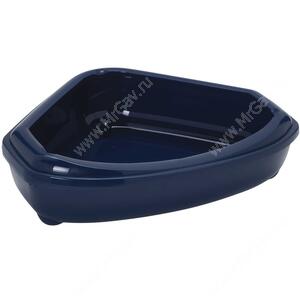 Туалет-лоток угловой Moderna Corner Tray, 55 см*45 см*13 см, синий