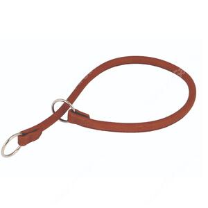 Удавка кожаная круглая Collar WAUDOG Soft, 30 см*0,8 см, коричневая