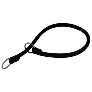 Удавка кожаная круглая Collar WAUDOG Soft, 40 см*0,8 см, черная