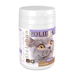 Витамины Polidex Gelabon (Гелабон) для кошек, 80 шт.