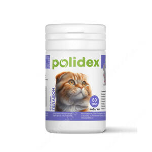 Витамины Polidex Gelabon (Гелабон) для кошек, 80 шт.