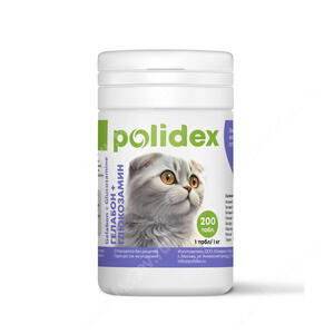 Витамины Polidex Gelabon plus (Гелабон плюс) для кошек, 200 шт.