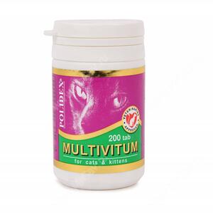 Витамины Polidex Multivitum (Мультивитум) для кошек, 200 шт.