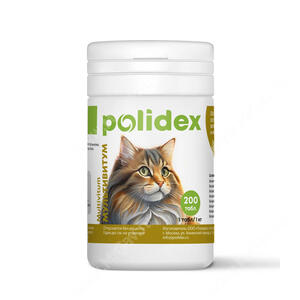Витамины Polidex Multivitum (Мультивитум) для кошек, 200 шт.