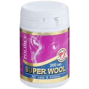 Витамины Polidex Super Wool (Супер Вул) для кошек, 200 шт.