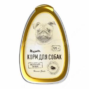 Влажный корм Mypets для собак Мясной с говядиной, 95г