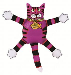 Злобный кот Fat Cat Terrible Nasty Scaries Dog Toy, большой, фиолетовый