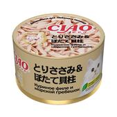 Консервы INABA CIAO CAN для кошек курица и гребешок, 85 г