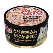 Консервы INABA CIAO CAN для кошек курица и сурими, 85 г