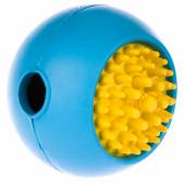 Мячик с ежиком JW Grass Ball из каучука, средний, голубой
