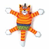 Злобный кот Fat Cat Terrible Nasty Scaries Dog Toy, большой, рыжий