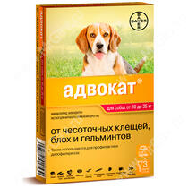 Адвокат капли 2,5 мл д/собак 10-25 кг уп. 3 пипетки