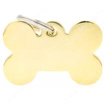 Адресник MyFamily Gold Basic Косточка большая, золотая