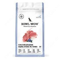 Bowl Wow для щенков крупных пород, индейка и ягненок, рис и черника