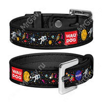 Браслет Collar WAUDOG Design NASA, 23 см*1,5 см, черный