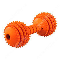 Гантель JW Chompion из каучука с шипами, маленькая, оранжевая