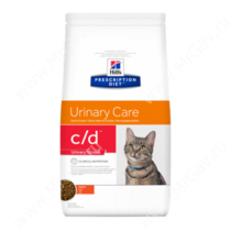 Hill's Prescription Diet c/d Urinary Stress Urinary Care сухой корм для кошек с курицей