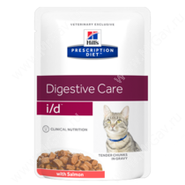 Hill's Prescription Diet i/d Digestive Care влажный корм для кошек с лососем, 85 г
