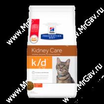 Hill's Prescription Diet k/d Kidney Care сухой корм для кошек с курицей, 1,5 кг