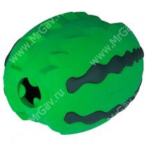 Игрушка для собак Mr.Kranch Арбуз, с ароматом курицы, зеленая, 15 см