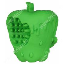 Игрушка Mr.Kranch Яблоко, с пищалкой, с ароматом курицы, зеленое, 10 см
