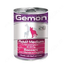 Консерва Gemon Dog Medium (Кусочки говядины с печенью), 415 г