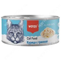 Консервы для кошек Wanpy Cat Курица с треской, 95 г