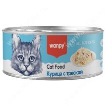 Консервы для кошек Wanpy Cat Курица с треской, 95 г