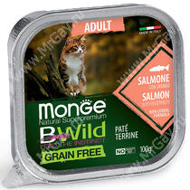 Консервы Monge Cat Bwild Grain Free для взрослых кошек (Лосось)