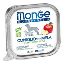 Консервы Monge Dog Monoprotein Fruits (Паштет из кролика с яблоком)